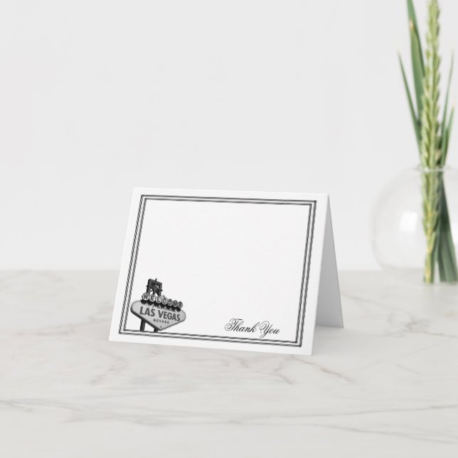 Tarjeta De Agradecimiento La boda del destino de Las Vegas le agradece (Anverso)