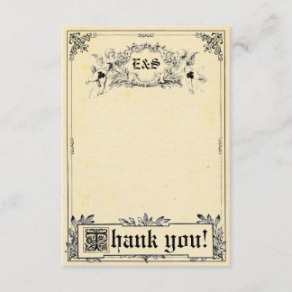 Tarjeta De Agradecimiento La boda del guión del cuento de hadas le agradece