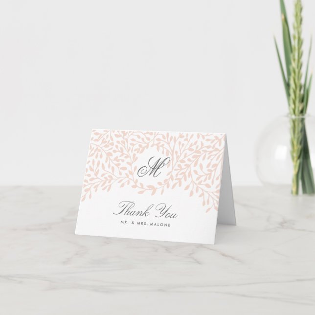 Tarjeta De Agradecimiento La boda del jardín secreto le agradece cardar - (Anverso)