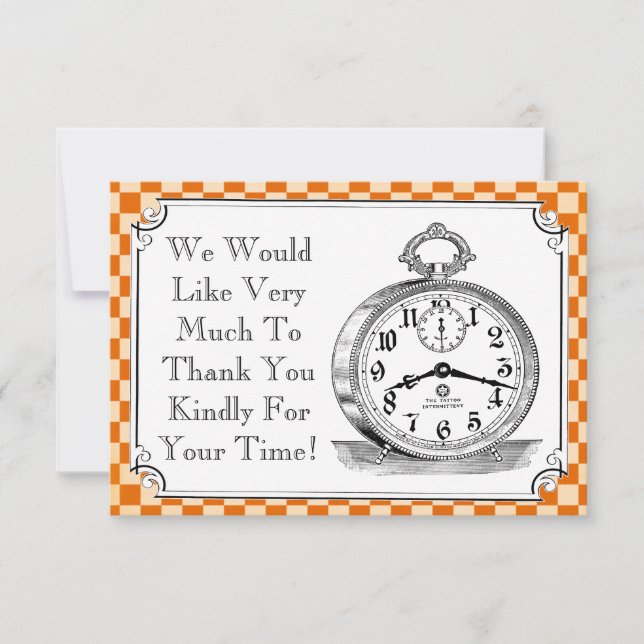Tarjeta De Agradecimiento La boda del tablero de damas de Steampunk le (Anverso)