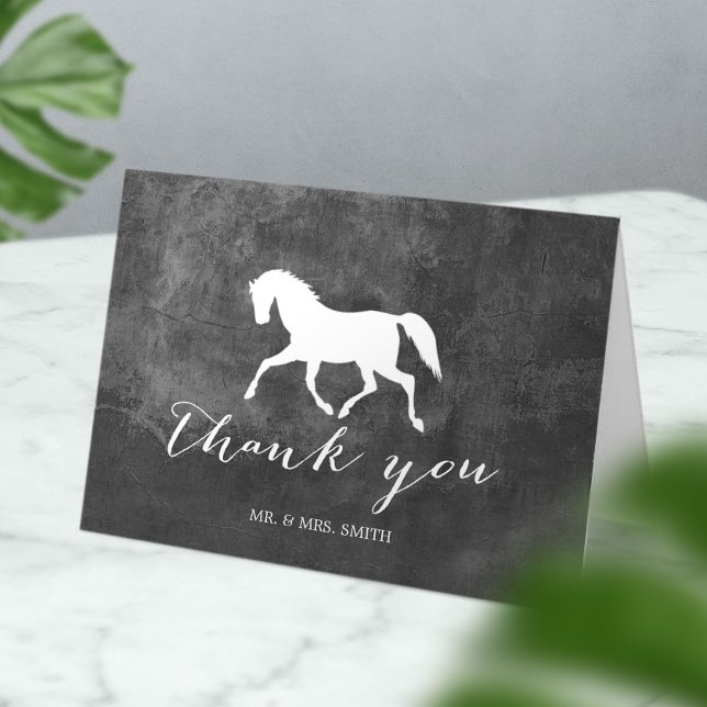 Tarjeta De Agradecimiento La boda elegante del caballo le agradece (Subido por el creador)