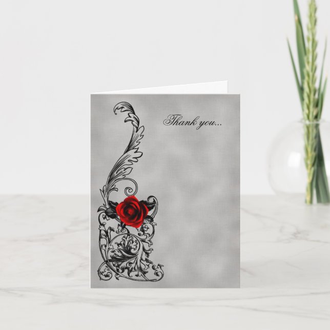 Tarjeta De Agradecimiento La boda gótica de la danza le agradece (Anverso)
