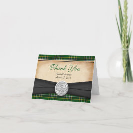 Tarjeta De Agradecimiento La boda irlandesa de Claddagh del Celtic del