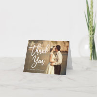 La boda puesta letras mano elegante le agradece