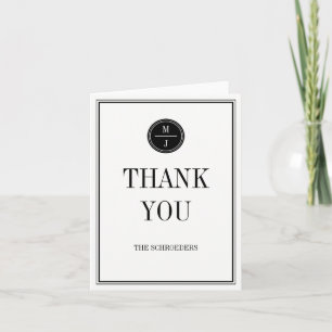 Tarjeta De Agradecimiento La boda simple y elegante le agradece cardar