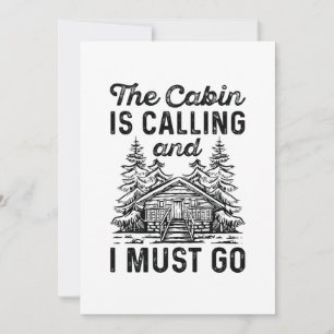 Tarjeta De Agradecimiento La Cabina Está Llamando Y Debo Ir