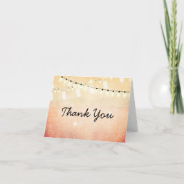 Tarjeta De Agradecimiento La cadena romántica de luces le agradece observar