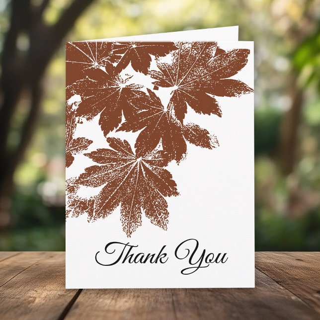 Tarjeta De Agradecimiento La caída de Brown natural deja solidaridad gracias (Subido por el creador)