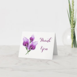 Tarjeta De Agradecimiento La cala púrpura le agradece cardar