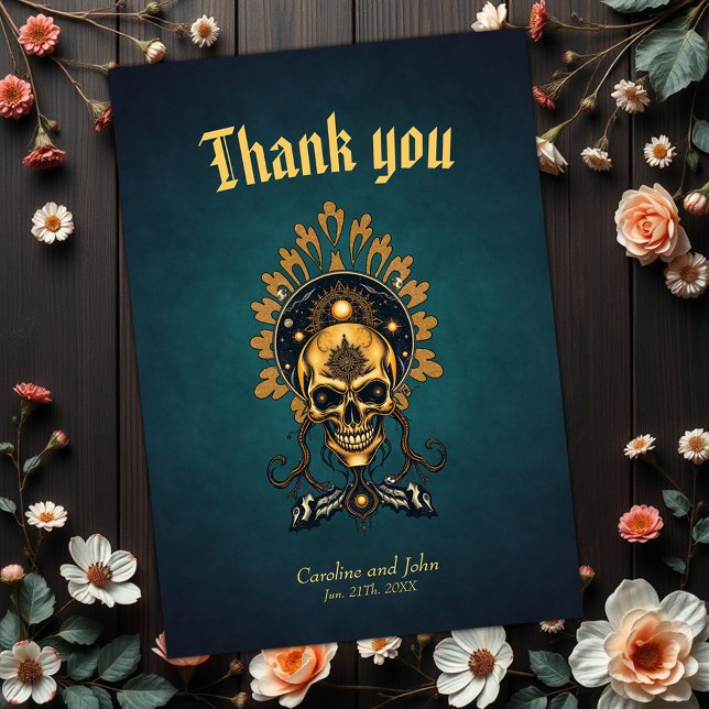 Tarjeta De Agradecimiento La Calavera Dorada y sus secretos cósmicos. (Subido por el creador)