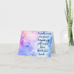 Tarjeta De Agradecimiento La calidad de la piedad