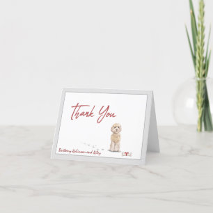Tarjeta De Agradecimiento La campaña de la Mascota de Cockapoo Dog personifi