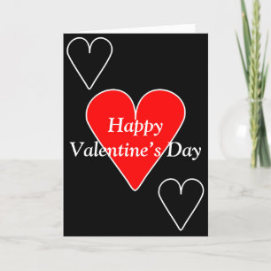 Tarjeta De Agradecimiento La carta de San Valentín de corazón grande