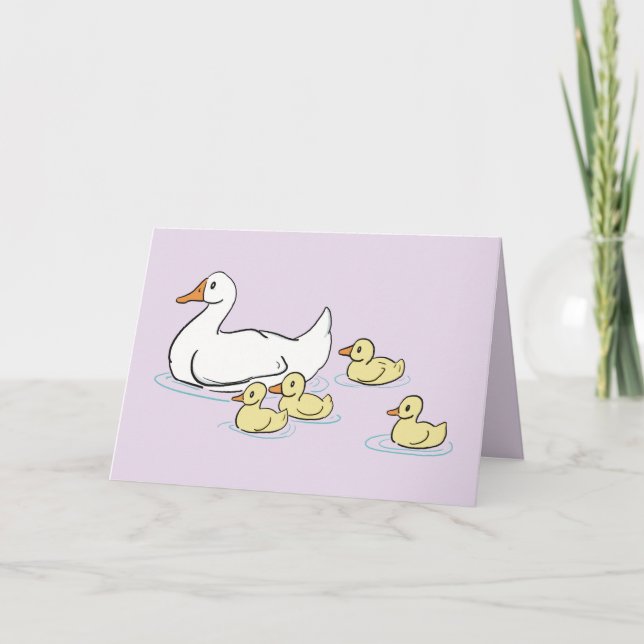 Tarjeta De Agradecimiento La carta en blanco "Lavender Blank" de Mama Duck & (Anverso)