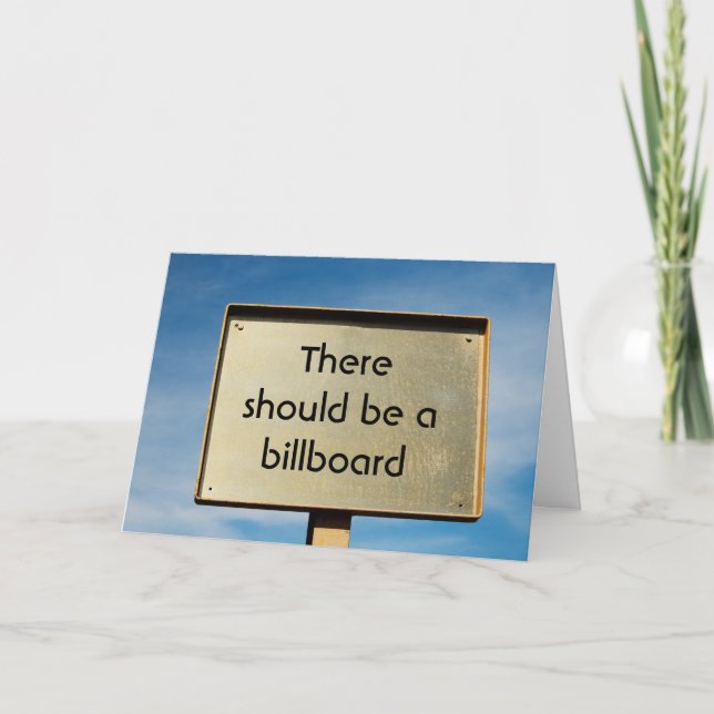 Tarjeta De Agradecimiento La cartelera de encargo le agradece (Anverso)