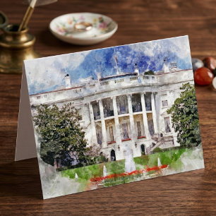 Tarjeta De Agradecimiento La Casa Blanca en Washington DC – Fachada Sur