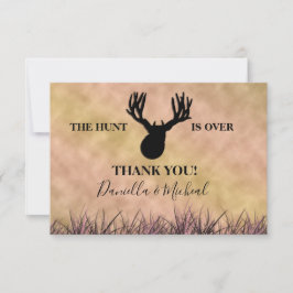 Tarjeta De Agradecimiento La caza ha acabado con el Boda de la caza