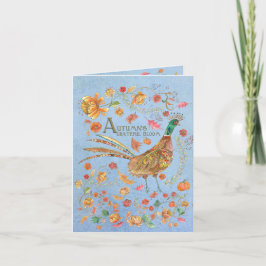 Tarjeta De Agradecimiento La cédula de saludo en flor de otoño