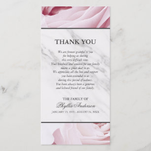 Tarjeta De Agradecimiento La ceremonia conmemorativa de mármol blanca de los