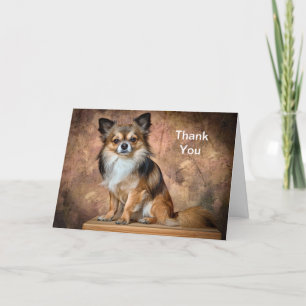 Tarjeta De Agradecimiento La chihuahua le agradece cardar