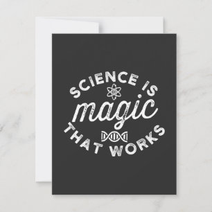 TARJETA DE AGRADECIMIENTO LA CIENCIA ES MÁGICA QUE FUNCIONA.