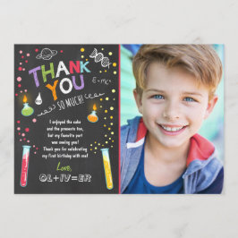 Tarjeta De Agradecimiento La ciencia le agradece cardar al muchacho del