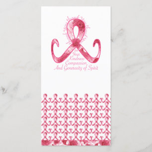 Tarjeta De Agradecimiento La cinta rosada le agradece