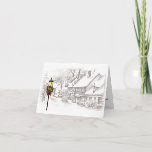 Tarjeta De Agradecimiento La ciudad hivernal le agradece cardar