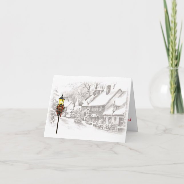 Tarjeta De Agradecimiento La ciudad hivernal le agradece cardar (Anverso)
