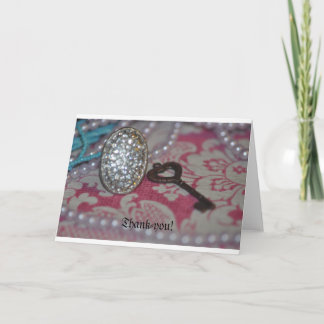 Tarjeta De Agradecimiento La clave de mis productos para el corazón