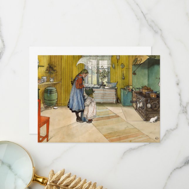 Tarjeta De Agradecimiento La cocina de Carl Larsson (Anverso/Reverso In Situ)
