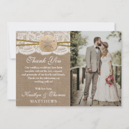 Tarjeta De Agradecimiento La Colección de Boda en la Playa del Dólar de Aren