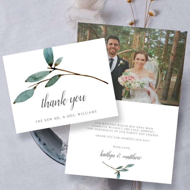 Tarjeta De Agradecimiento La colección de Bodas de los Bliss botánicos (Subido por el creador)