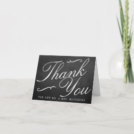 Tarjeta De Agradecimiento La colección de Bodas Fancy Chalkboard