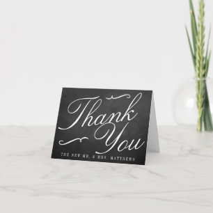 Tarjeta De Agradecimiento La colección de Bodas Fancy Chalkboard
