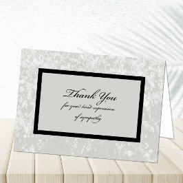 Tarjeta De Agradecimiento La condolencia clásica le agradece cardar