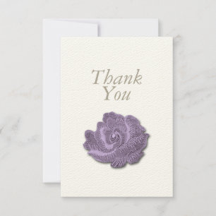 Tarjeta De Agradecimiento La condolencia color de rosa púrpura del vintage