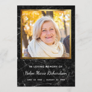Tarjeta De Agradecimiento La condolencia conmemorativa de mármol de la foto