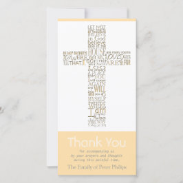 Tarjeta De Agradecimiento La condolencia cristiana de Juan 14 de la cruz 11