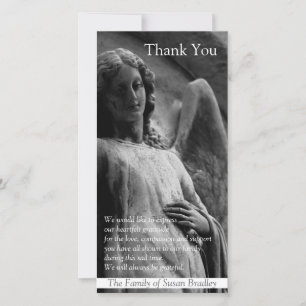 Tarjeta De Agradecimiento La condolencia cristiana del ángel 1 le agradece