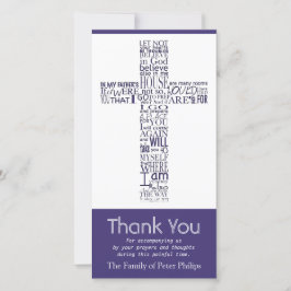 Tarjeta De Agradecimiento La condolencia cruzada cristiana de Juan 14 le