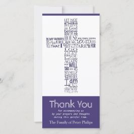 Tarjeta De Agradecimiento La condolencia cruzada cristiana de Juan 14 le