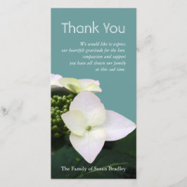 Tarjeta De Agradecimiento La condolencia de encargo del Hydrangea 1 le