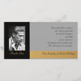 Tarjeta De Agradecimiento La condolencia de la foto de H le agradece cardar