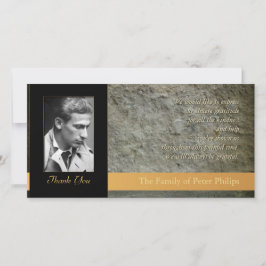 Tarjeta De Agradecimiento La condolencia de la foto de la pared H le