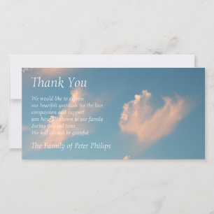 Tarjeta De Agradecimiento La condolencia de la nube 2 de la cara le agradece