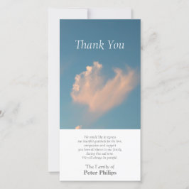 Tarjeta De Agradecimiento La condolencia de la nube 3 de la cara le agradece