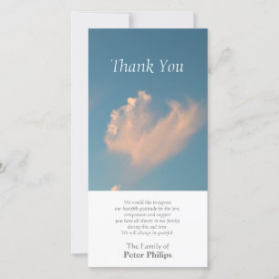 Tarjeta De Agradecimiento La condolencia de la nube 3 de la cara le agradece