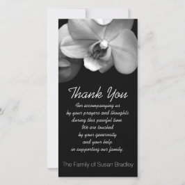 Tarjeta De Agradecimiento La condolencia de la orquídea 1 le agradece