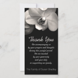Tarjeta De Agradecimiento La condolencia de la orquídea 2 le agradece
